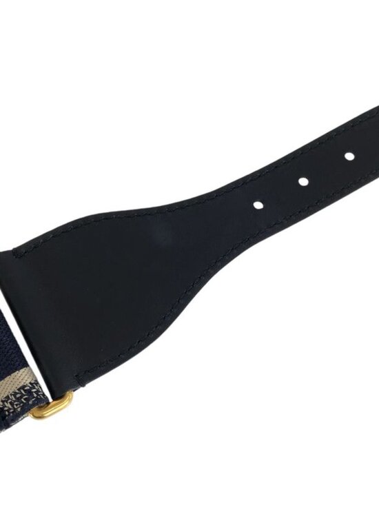Dior Black Navy Gold Leather 50 MA Belt main image 8